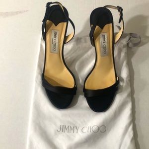 Jimmy Choo Satin platform stilettos